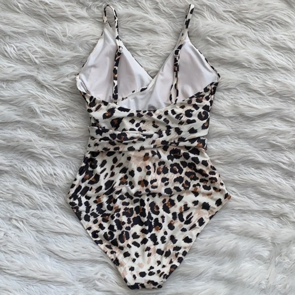 Aerie | Leopard Wrap One Piece Swimsuit‎